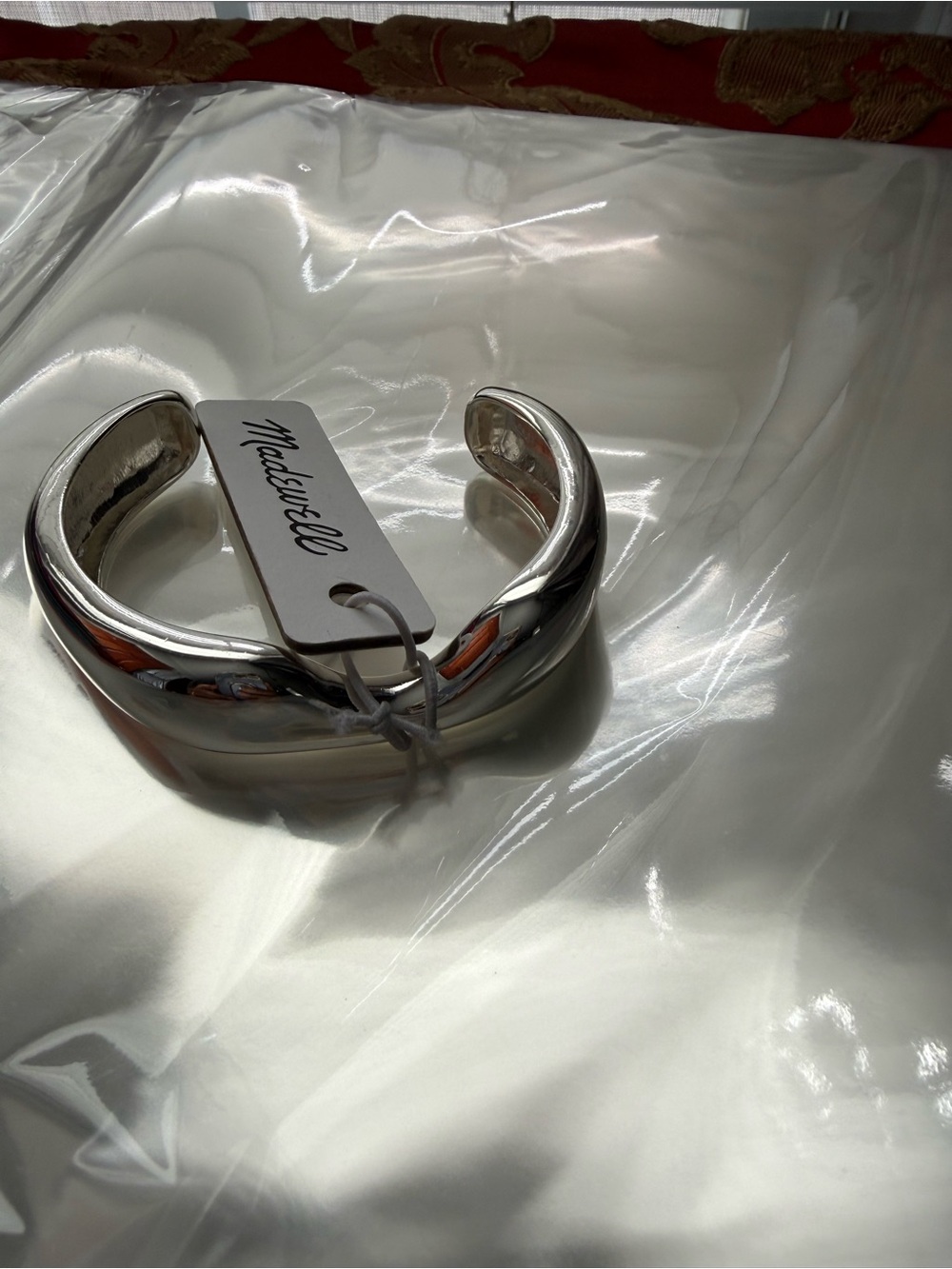 Madewell Polished Silver Sculptural Cuff Bracelet - Picture 8 of 11